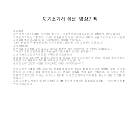 자기소개서 예문-영상기획 자기소개서 예문-영상기획